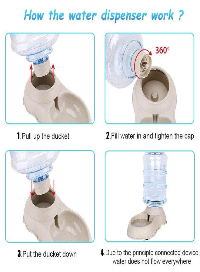 JYNXE Automatic Pet Water Dispenser 3.8L Large Capacity Self-Dispensing Gravity Pet Feeder Waterer Cat Dog Feeding Bowl Drinking Water - Image 4